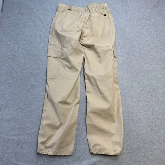 Prana Pants Women 4 Beige Palisades Ripstop Utility Cargo Elastic Waist Hike NEW - Picture 6 of 11